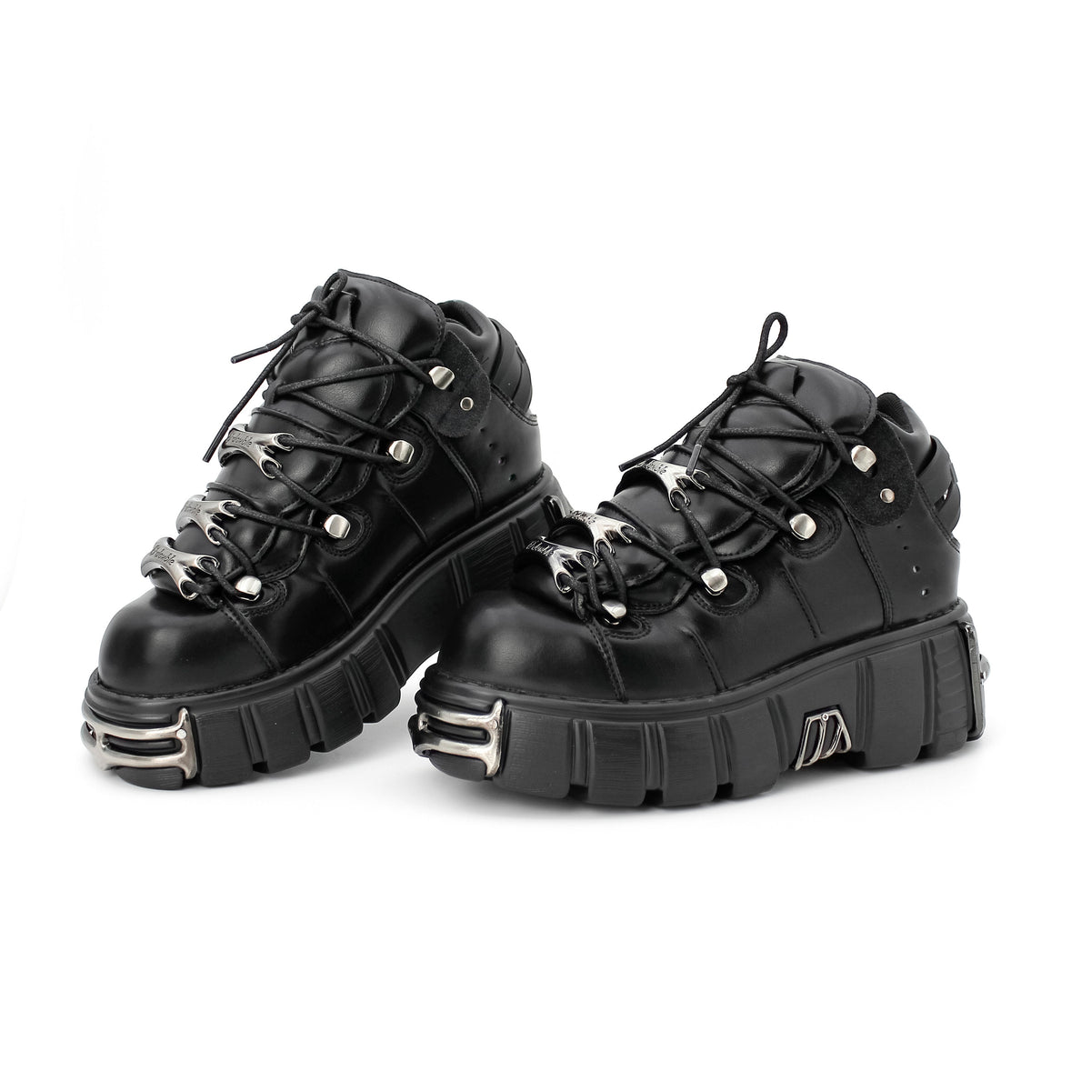 Women Rock Boots Metal Decor Punk Style Sneakers Boots - Tophatter Daily Deals