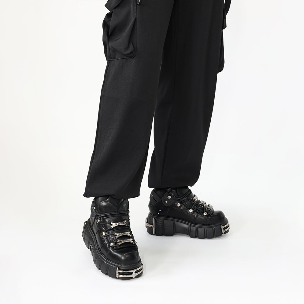 Women Rock Boots Metal Decor Punk Style Sneakers Boots - Tophatter Daily Deals