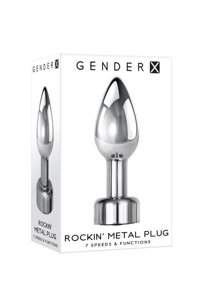 Gender X - Rockin Vibrating Metal Plug - Assorted Sizes - Silver Medium Silver Sex Toy - Tophatter Daily Deals