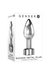 Gender X - Rockin Vibrating Metal Plug - Assorted Sizes - Silver Medium Silver Sex Toy - Tophatter Daily Deals
