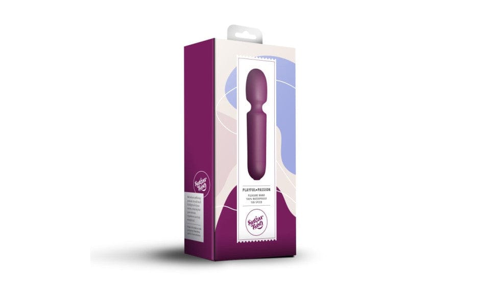SugarBoo Playful Passion Wand Vibe Burgundy for Relaxation > Sex Toys > Mini Massagers - Tophatter Daily Deals