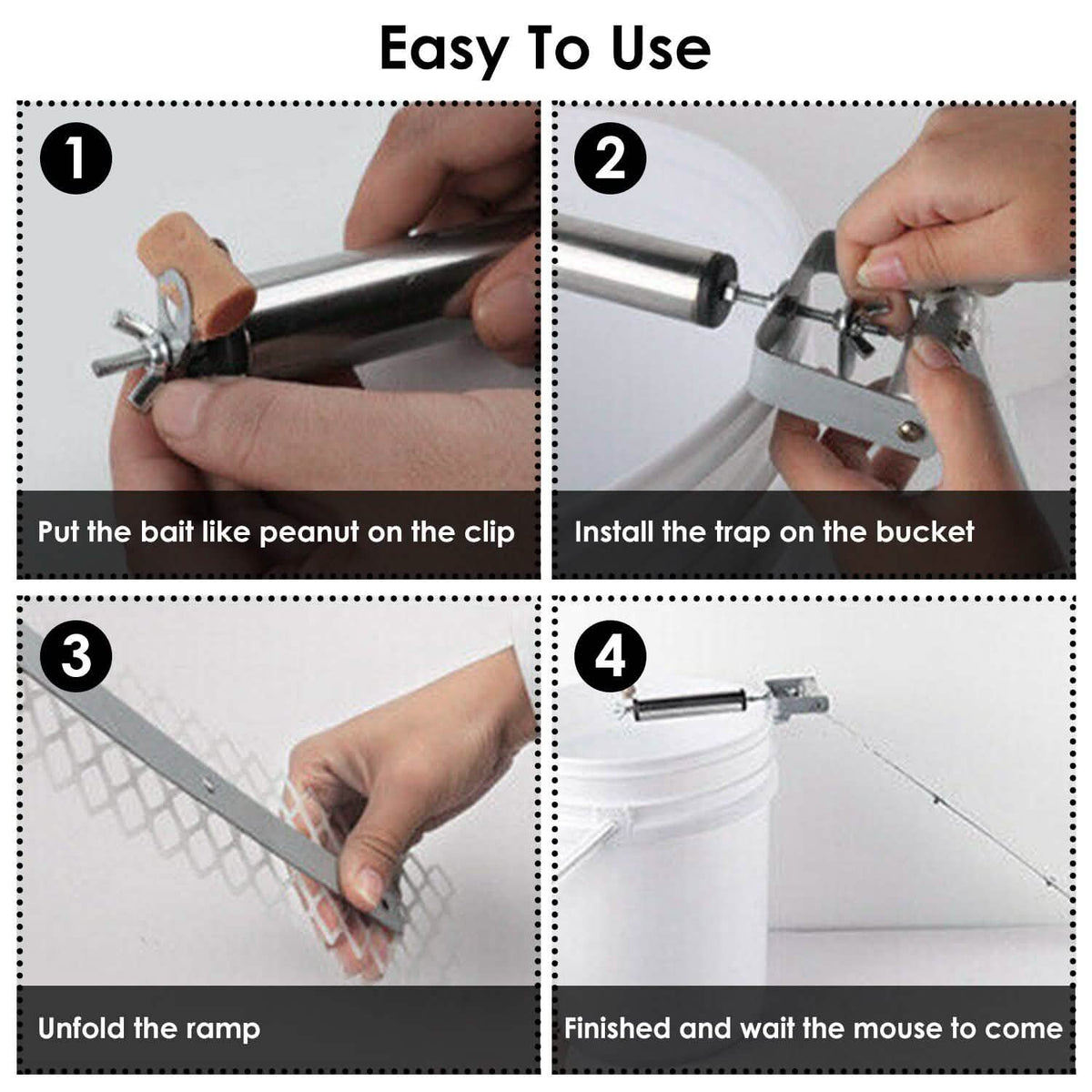 Roll Trap Log Rolling Mouse Catcher with 19.69" Mesh Ramp Pest Control - Tophatter Daily Deals