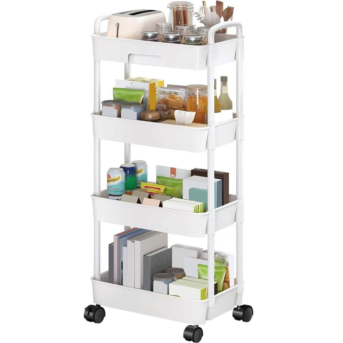Rolling Utility Cart with Drawer Kitchen Storage - Tophatter Daily Deals