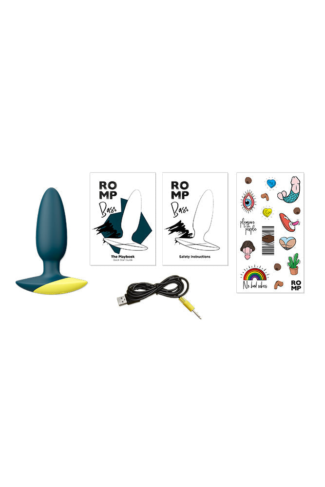 Romp - Bass Vibrating Butt Plug - Teal Sex Toy - Tophatter Daily Deals