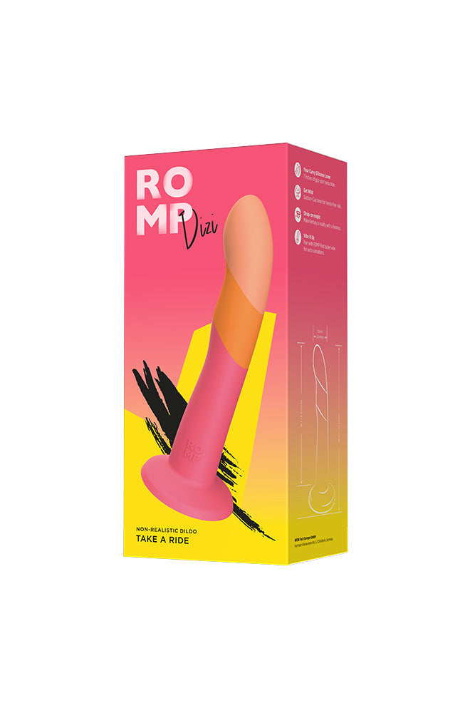 Romp - Dizi 7" Dildo - Pink/Orange Sex Toy - Tophatter Daily Deals