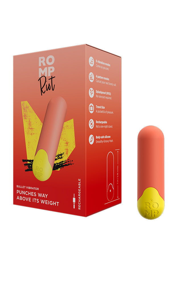Romp - Riot Bullet Vibrator - Orange Sex Toy - Tophatter Daily Deals