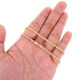 Rope Chain in Yellow Gold - 10mm Necklaces - Tophatter Daily Deals
