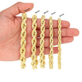 Rope Chain in Yellow Gold - 5mm Necklaces - Tophatter Daily Deals