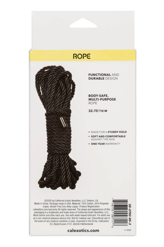 Cal Exotics - Boundless - Rope - Black BDSM - Tophatter Daily Deals