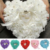 Rose Pillow Heart Cushion Ring Holder Furniture & Decor - Tophatter Daily Deals