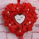 Rose Pillow Heart Cushion Ring Holder Red Furniture & Decor - Tophatter Daily Deals