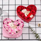 Rose-Shaped Soap Gift Box With Heart-Shaped Artificial Roses Seasonal Decor - Tophatter Daily Deals