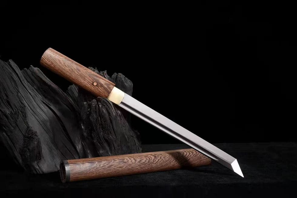 Rosewood High Manganese Steel Small Tang Knife - Tophatter Daily Deals