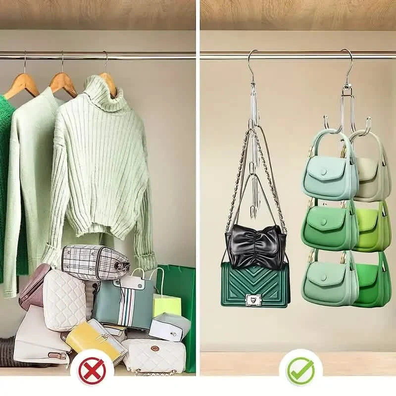 Rotatable Metal Purse Hanger Organizer Storage & Organization - Tophatter Daily Deals