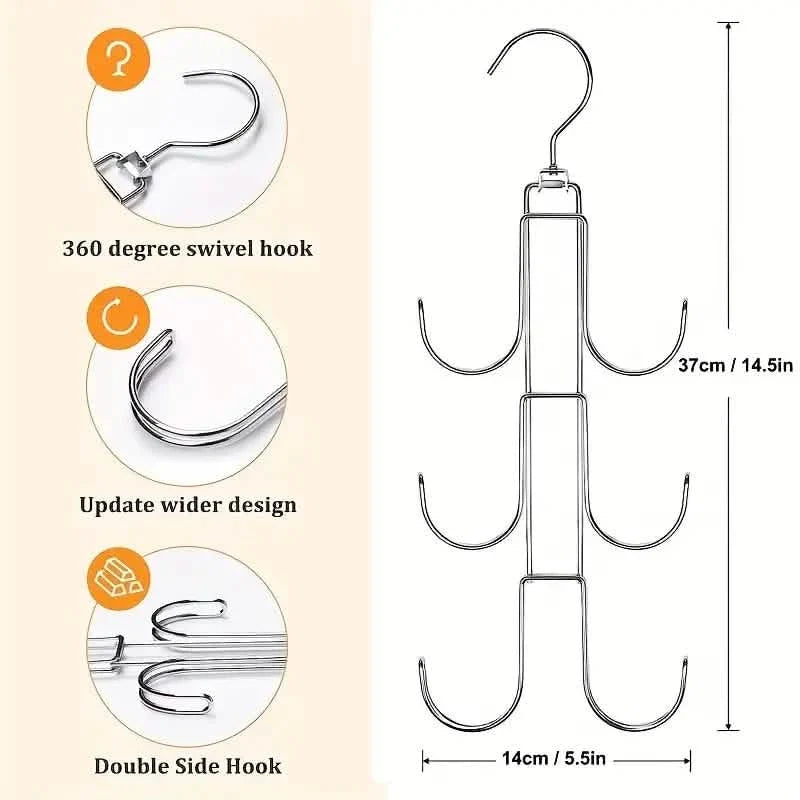 Rotatable Metal Purse Hanger Organizer Storage & Organization - Tophatter Daily Deals