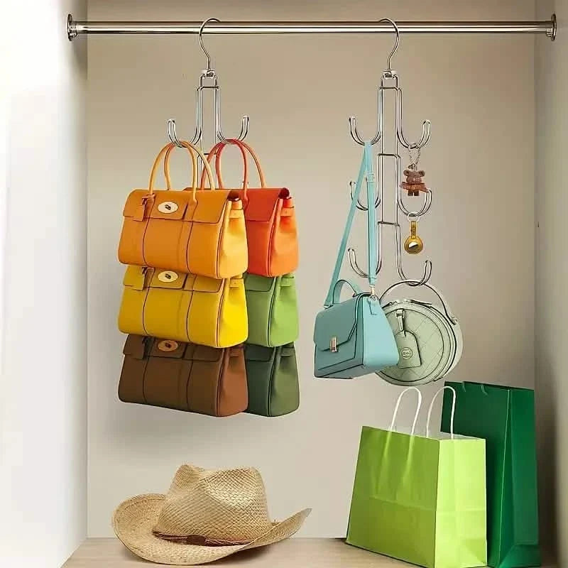 Rotatable Metal Purse Hanger Organizer Storage & Organization - Tophatter Daily Deals