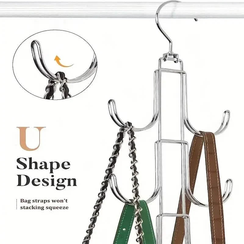 Rotatable Metal Purse Hanger Organizer Storage & Organization - Tophatter Daily Deals