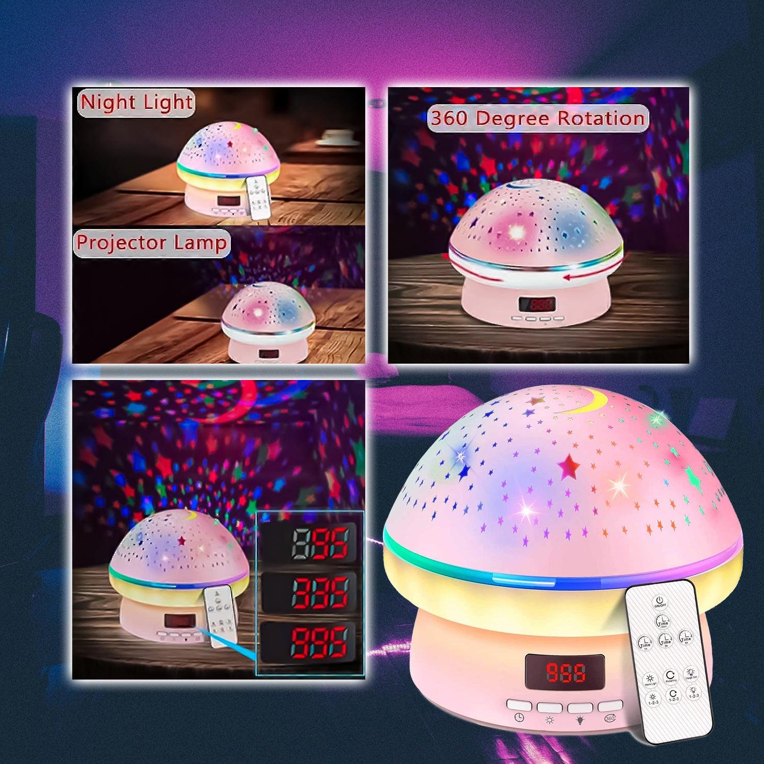 Stars Light Projector - Timer Rotation Star Projector Night Light for Kids Xmas Stocking Fillers Pink Christmas Toys - Tophatter Daily Deals