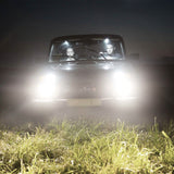 Round LED Headlight Halo Angel Eyes for Jeep Wrangler Automotive - Tophatter Daily Deals
