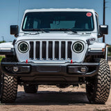 Round LED Headlight Halo Angel Eyes for Jeep Wrangler Automotive - Tophatter Daily Deals
