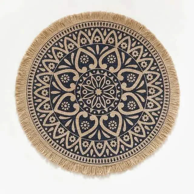 Round Mandala Placemats B Wine & Dining - Tophatter Daily Deals