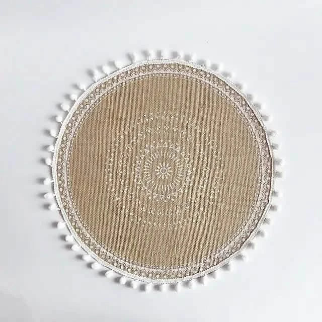 Round Mandala Placemats D Wine & Dining - Tophatter Daily Deals