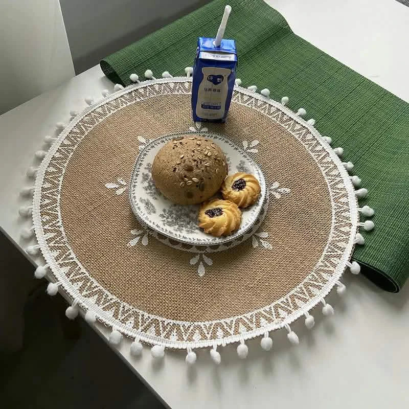 Round Mandala Placemats Wine & Dining - Tophatter Daily Deals