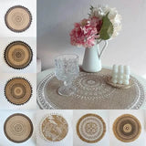 Round Mandala Placemats Wine & Dining - Tophatter Daily Deals
