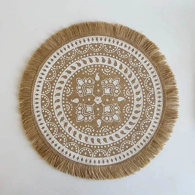 Round Mandala Placemats F Wine & Dining - Tophatter Daily Deals