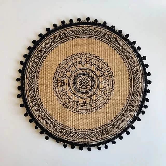 Round Mandala Placemats G Wine & Dining - Tophatter Daily Deals