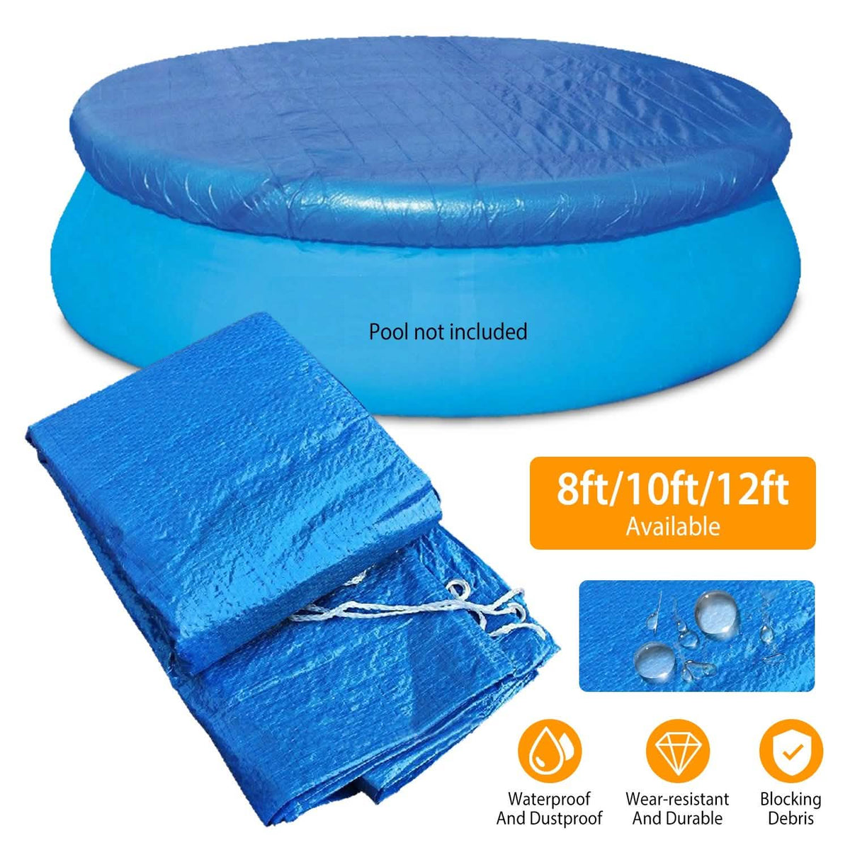 Round Swimming Pool Cover Outdoor Recreation - Tophatter Daily Deals