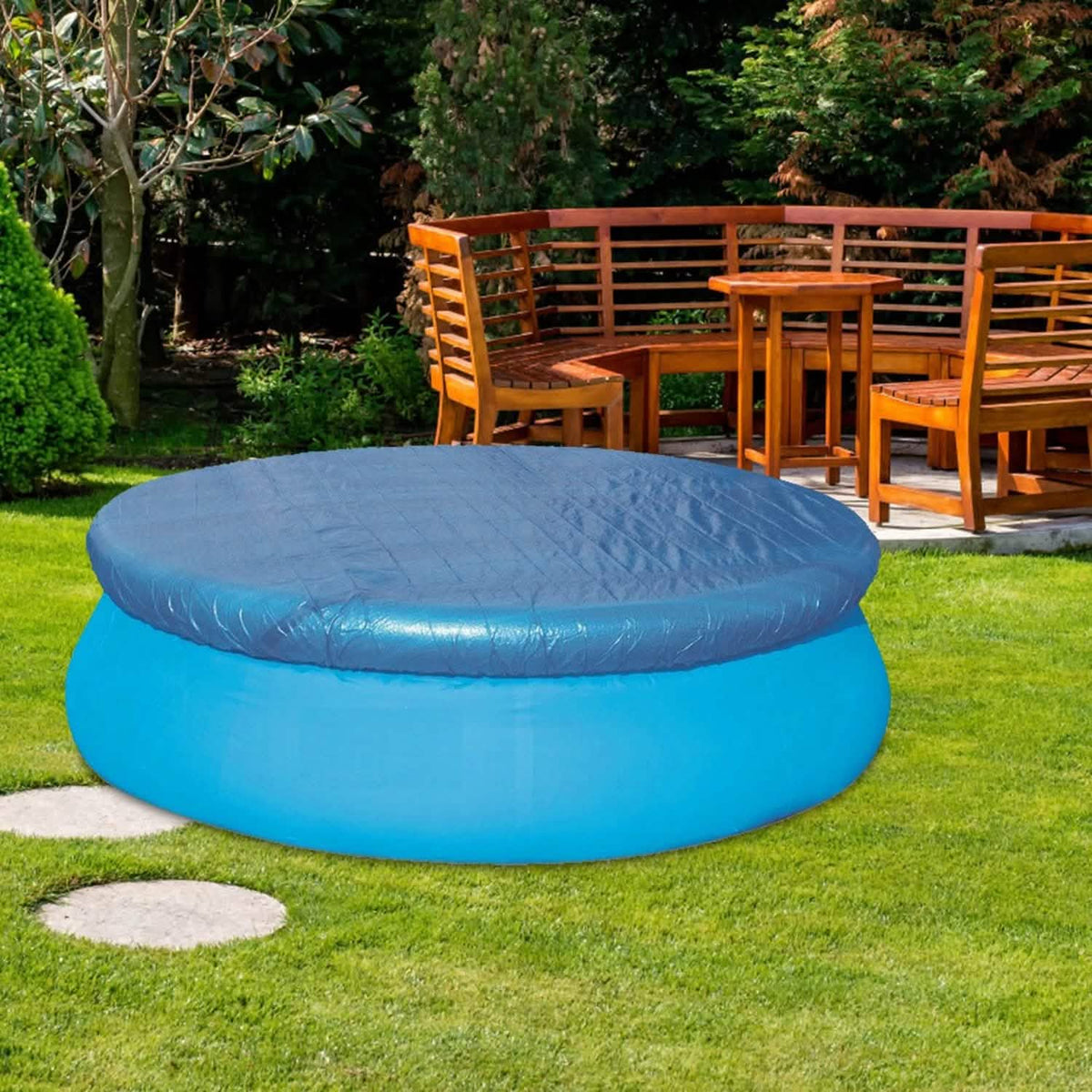 Round Swimming Pool Cover Outdoor Recreation - Tophatter Daily Deals