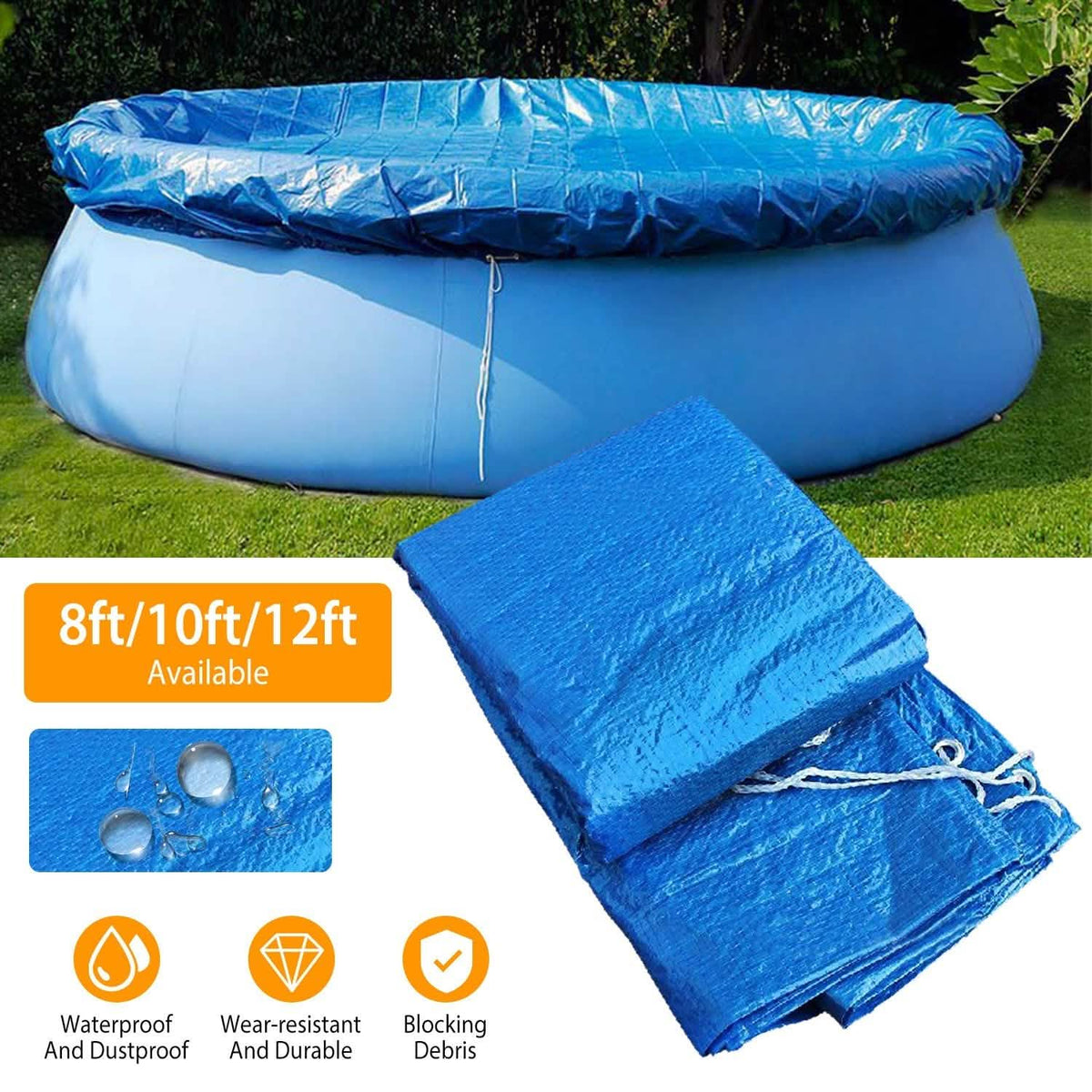Round Swimming Pool Cover Outdoor Recreation - Tophatter Daily Deals