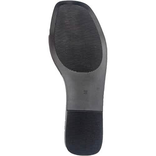 Roxoni Women's Ruched Fabric Slide Sandals Open Toe Flat Sandals with Heel Cushion Women's Shoes - Tophatter Daily Deals