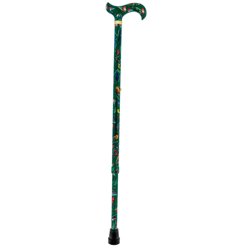 American Songbird: Designer Adjustable Cane w/ Patterned Handle Adjustable Walking Canes - Tophatter Daily Deals