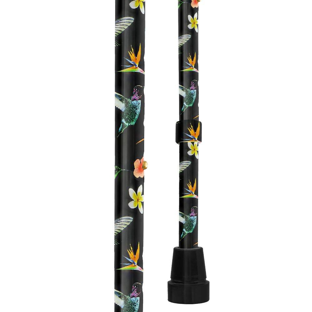 Flight of the Hummingbird Adjustable Cane: Comfort Grip Offset Adjustable Walking Canes - Tophatter Daily Deals