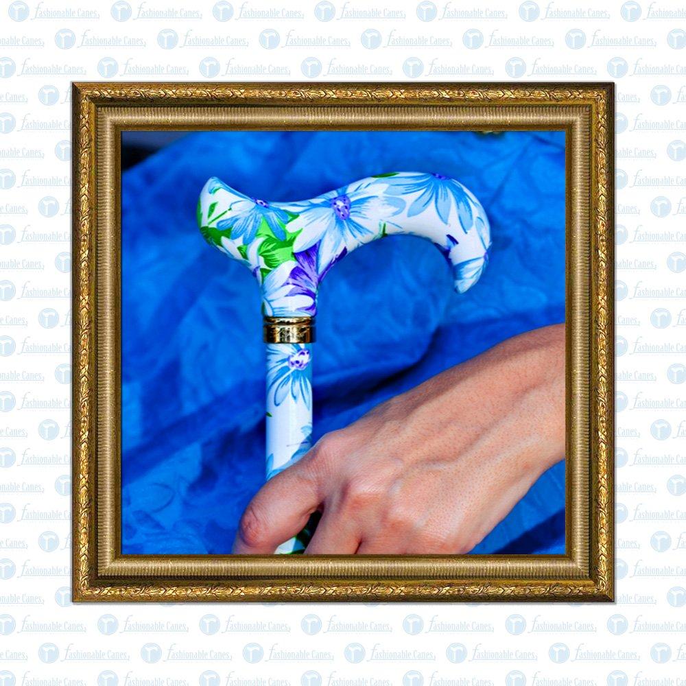 Heavenly Gardens: Designer Adjustable Cane w/ Patterned Handle Adjustable Walking Canes - Tophatter Daily Deals