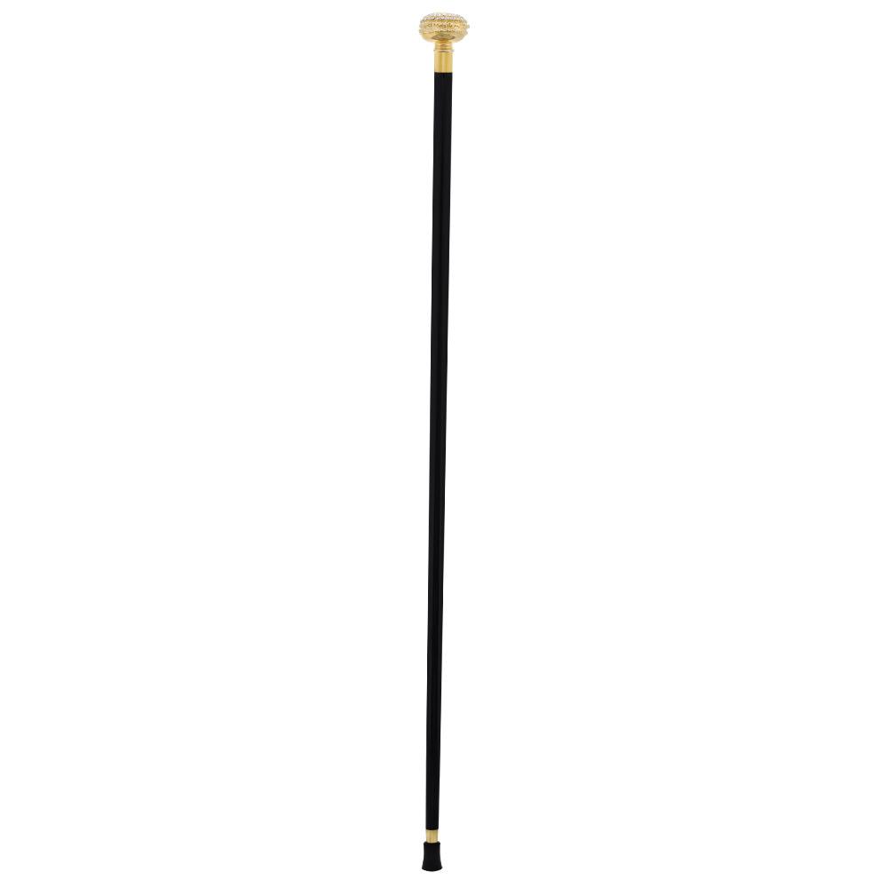 Italian Luxury: 24K Gold Plated Cane with Swarovski Rhinestones Alpaca Silver Walking Sticks - Tophatter Daily Deals
