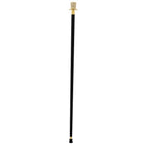 Gold Plated Top Hat with Swarovski Crystals w/ Black Beechwood Shaft and Gold collar Alpaca Silver Walking Sticks - Tophatter Daily Deals