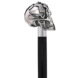 Italian Luxury: Skull & Snakes Cane, Crafted in 925r Silver Alpaca Silver Walking Sticks - Tophatter Daily Deals