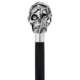 Italian Luxury: Skull & Snakes Cane, Crafted in 925r Silver Alpaca Silver Walking Sticks - Tophatter Daily Deals