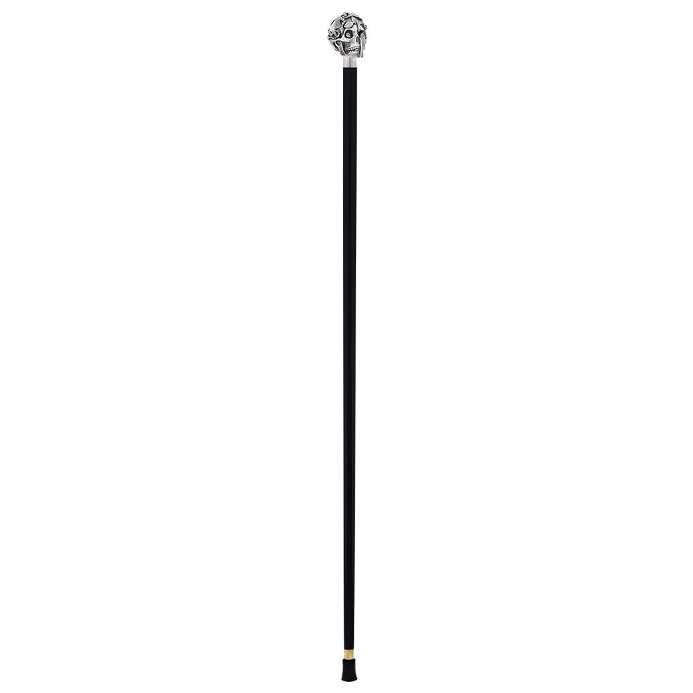 Italian Luxury: Skull & Snakes Cane, Crafted in 925r Silver Alpaca Silver Walking Sticks - Tophatter Daily Deals