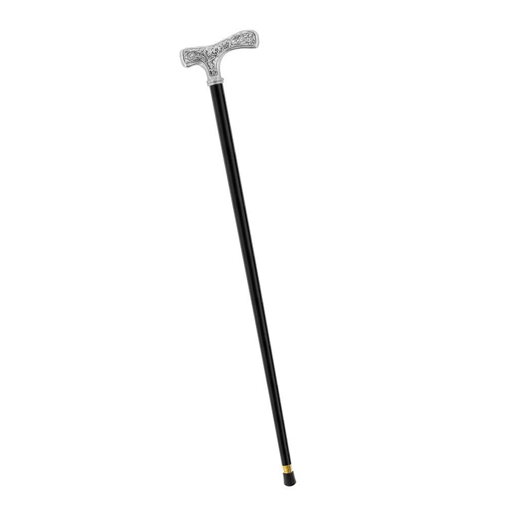 Italian Import: Silver 925r Embossed Fritz Handle Cane Alpaca Silver Walking Sticks - Tophatter Daily Deals