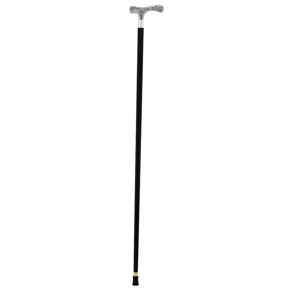 Italian Luxury 925r Embossed Fritz Cane - Antique Design Alpaca Silver Walking Sticks - Tophatter Daily Deals