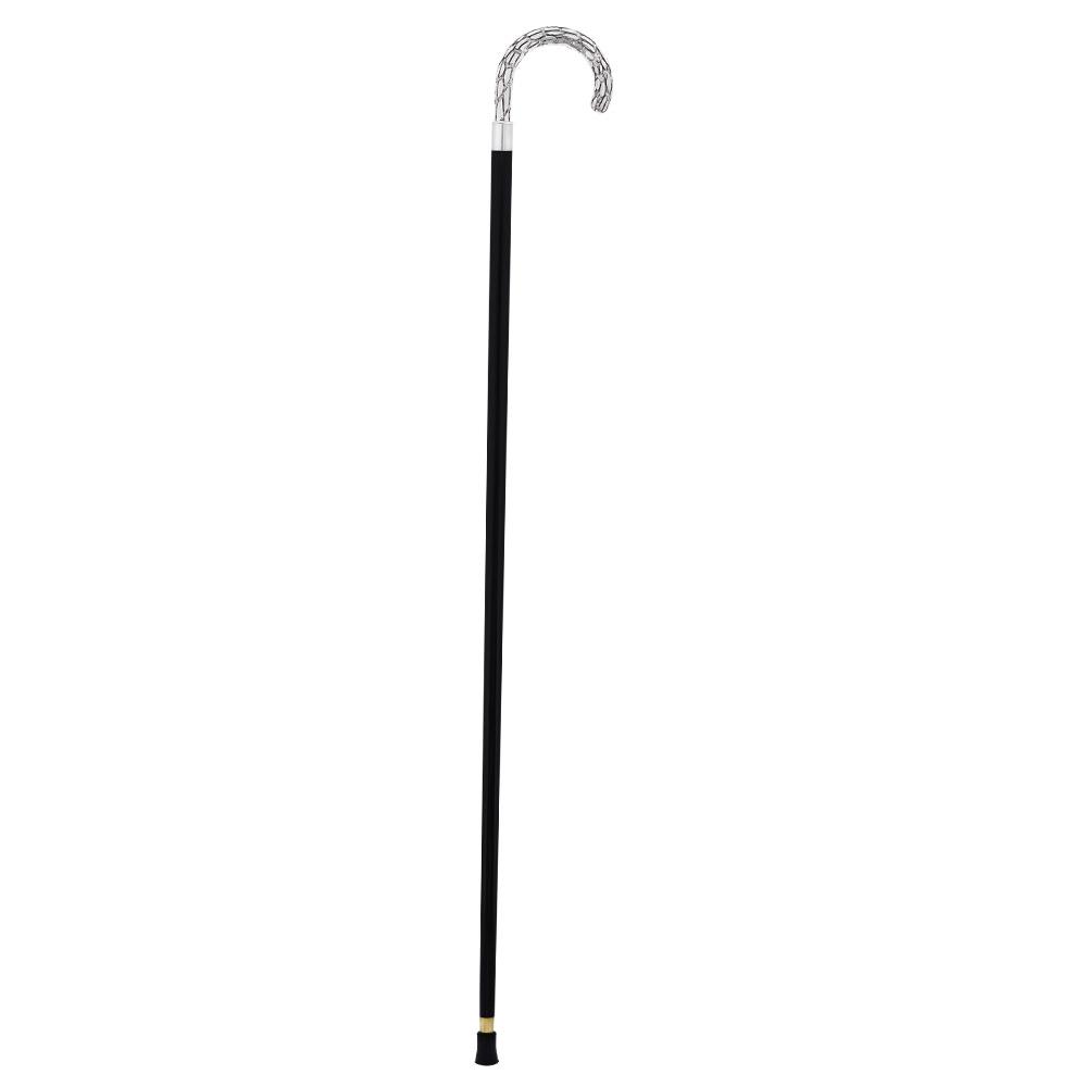 Italian Luxury: Embossed Tourist Cane, Crafted in 925r Silver Alpaca Silver Walking Sticks - Tophatter Daily Deals