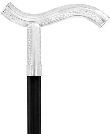 Italian Luxury: 'Harmoniously Poised' Cane, In 925r Silver Alpaca Silver Walking Sticks - Tophatter Daily Deals