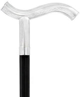 Italian Luxury: 'Harmoniously Poised' Cane, In 925r Silver Alpaca Silver Walking Sticks - Tophatter Daily Deals