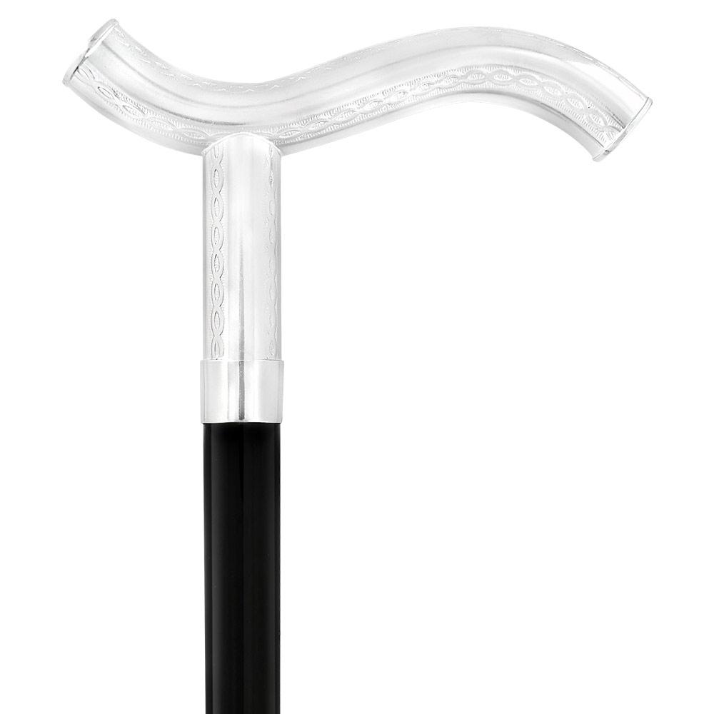 Italian Luxury: 'Harmoniously Poised' Cane, In 925r Silver Alpaca Silver Walking Sticks - Tophatter Daily Deals