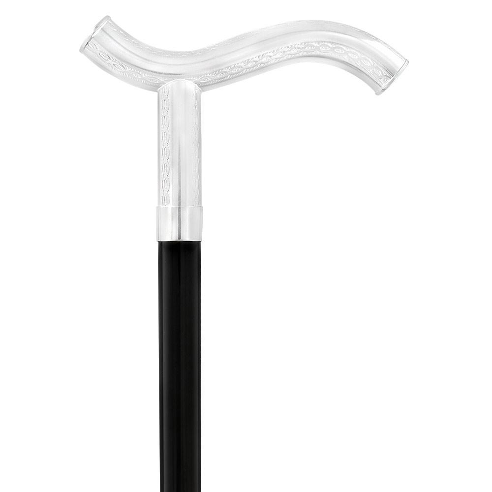 Italian Luxury: 'Harmoniously Poised' Cane, In 925r Silver Alpaca Silver Walking Sticks - Tophatter Daily Deals