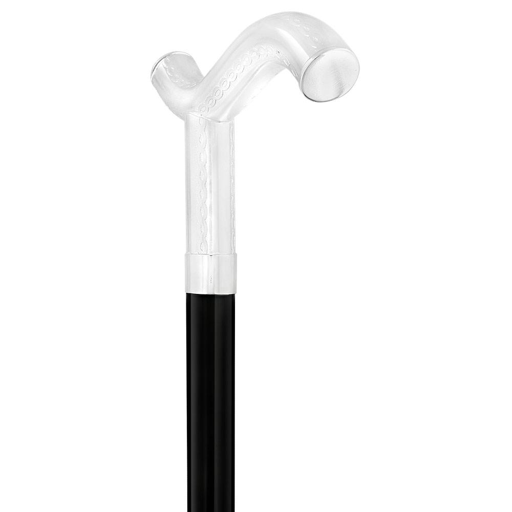Italian Luxury: 'Harmoniously Poised' Cane, In 925r Silver Alpaca Silver Walking Sticks - Tophatter Daily Deals